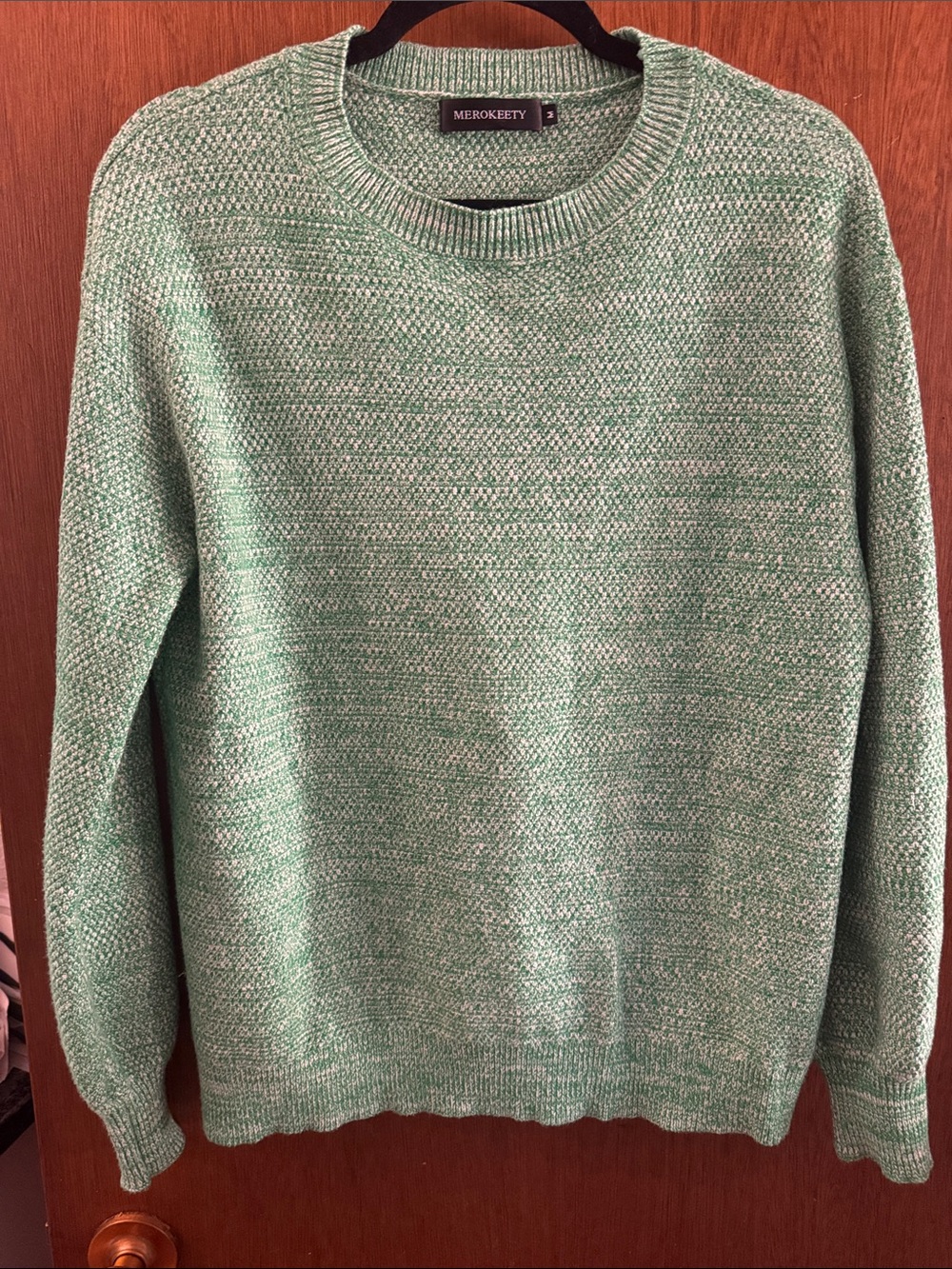 Merokeety pl Mint Green Crewneck Sweater